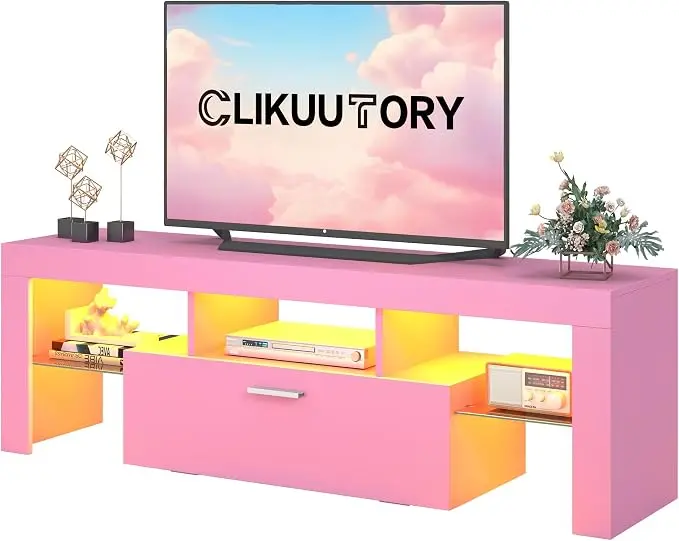 Clikuutory Modern Lighting 51 inch TV Stand