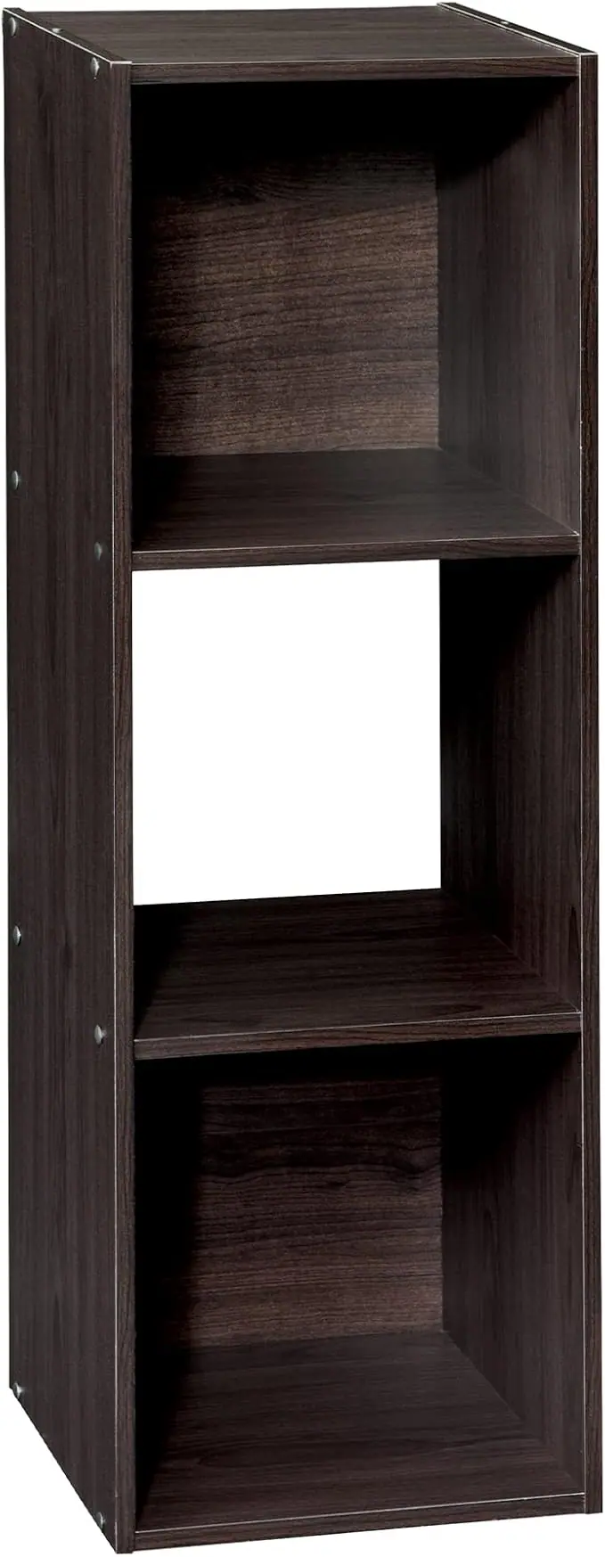 ClosetMaid Cubeicals 3 Cube Storage Shelf Organizer Bookshelf, Stackable, Vertical or Horizontal, Easy Assembly, Wood, Espresso Finish