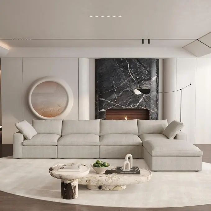Cloud Couch Modular Sectional Sofa, 160.6" Down Filled Couch