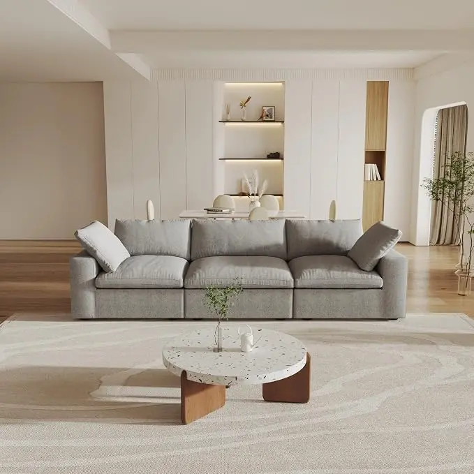 Cloud Modular Sectional Sofa Couch, 120.45" Convertible Couches 3 Seater Sofa
