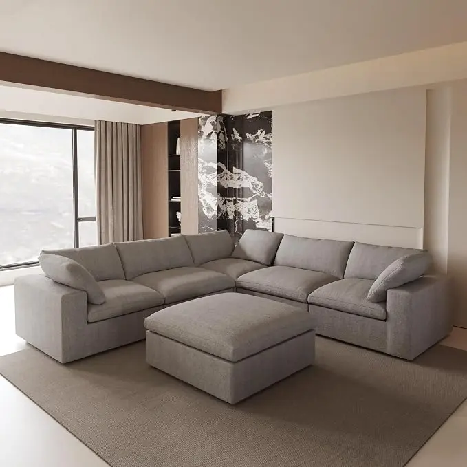 Cloud Modular Sectional Sofa Couch, Oversized Couch 6 Seater