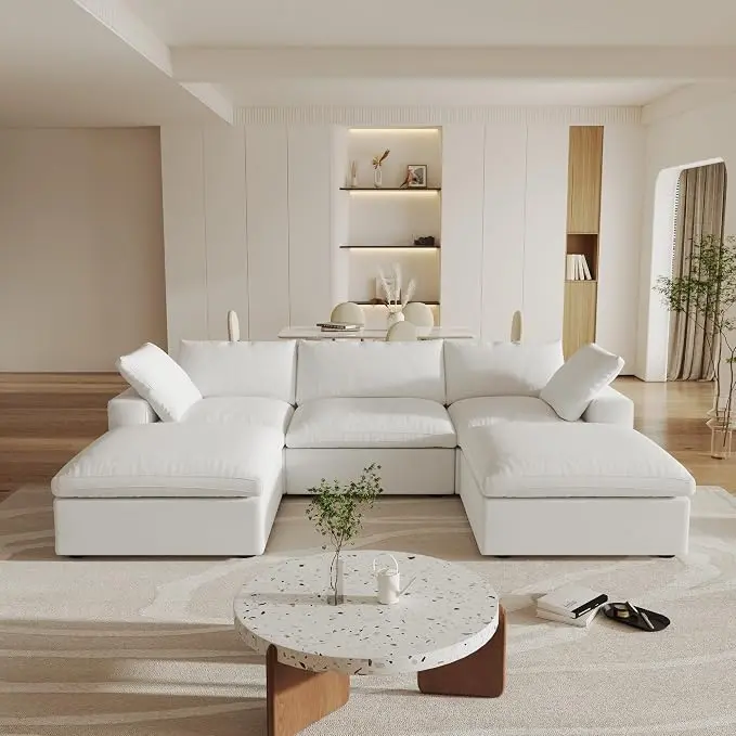 Cloud Modular Sectional Sofa Couch, U Shaped Couch 5 Seater
