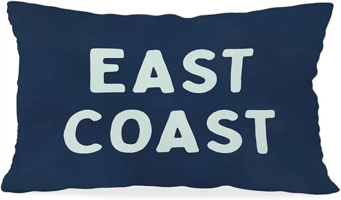Coastal Throw Pillow Cover 12x20, Trendy Retro Dorm
