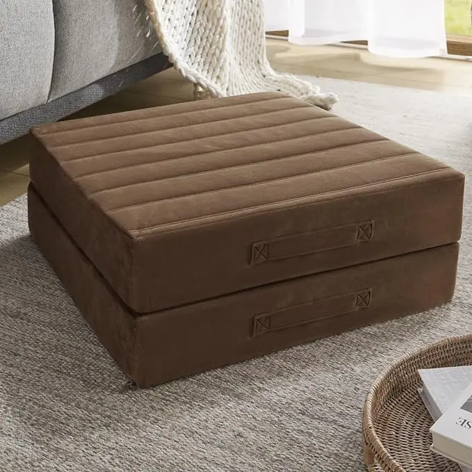Codi High Density Foam Floor Pillow 2 Sets, Washable Thick Couch Cushion