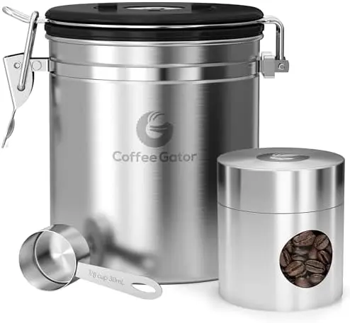 Coffee Canister, 16oz Airtight Containers & Travel Jar
