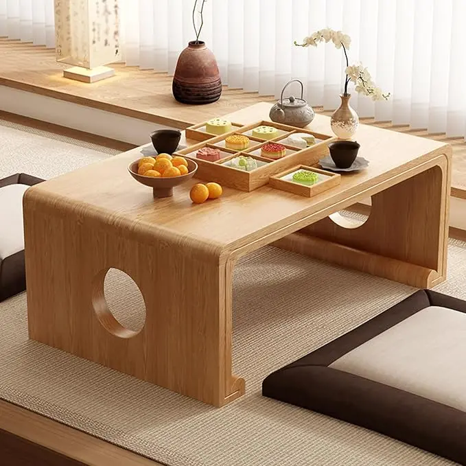 Coffee Table, Japanese Tatami Storage Table, Portable Design