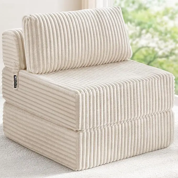 Convertible 4-in-1 Folding Sofa Bed Pocket Coils+Foam Fill Medium Support