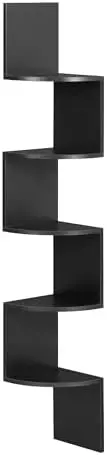 Corner Shelf Wall Mount, 5-Tier Floating Corner Bookshelf