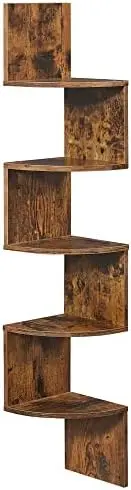 Corner Shelf Wall Mount, 5-Tier Floating Corner Bookshelf