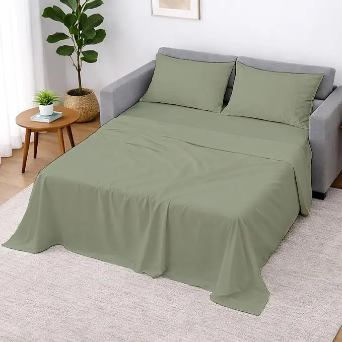 Cottington Lane Sleeper Sofa Sheets Queen Size, 4 Piece Premium Quality 100%