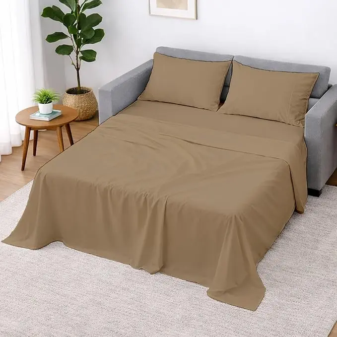 Cottington Lane Sleeper Sofa Sheets Queen Size, 4 Piece Premium Quality 100%