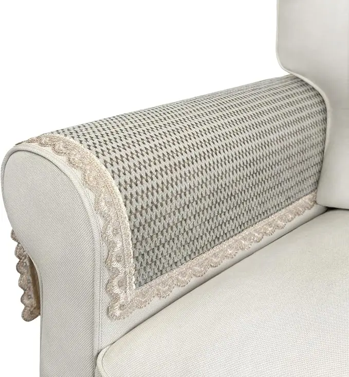 Couch Arm Cover, Sofa Arm Covers, Non-Slip Lace Armrest Covers,