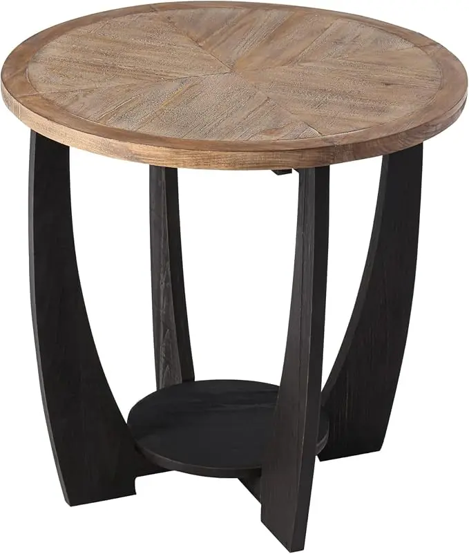 COZAYH Rustic Farmhouse End Table