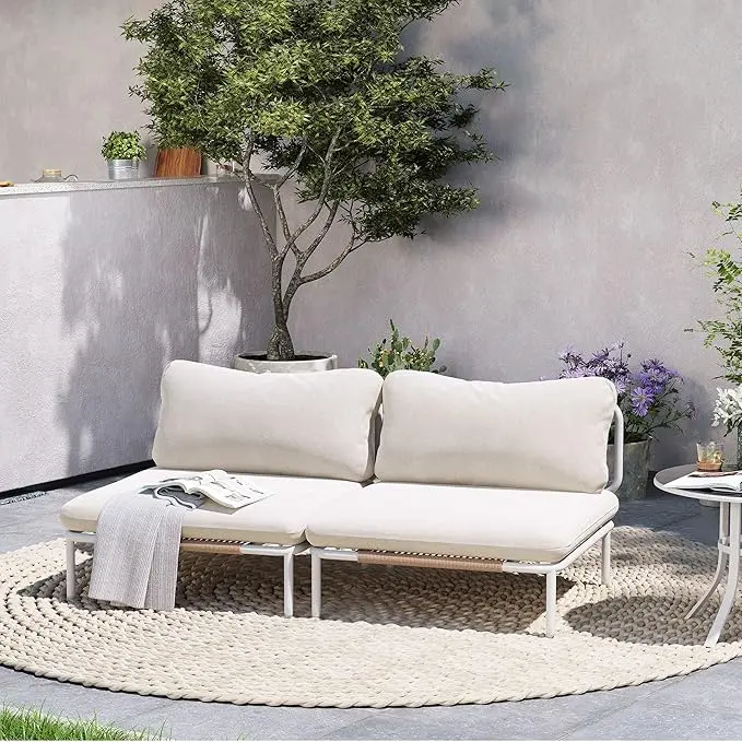 Crestlive Products Outdoor Oversized Loveseat Set, Patio Conversation Sets