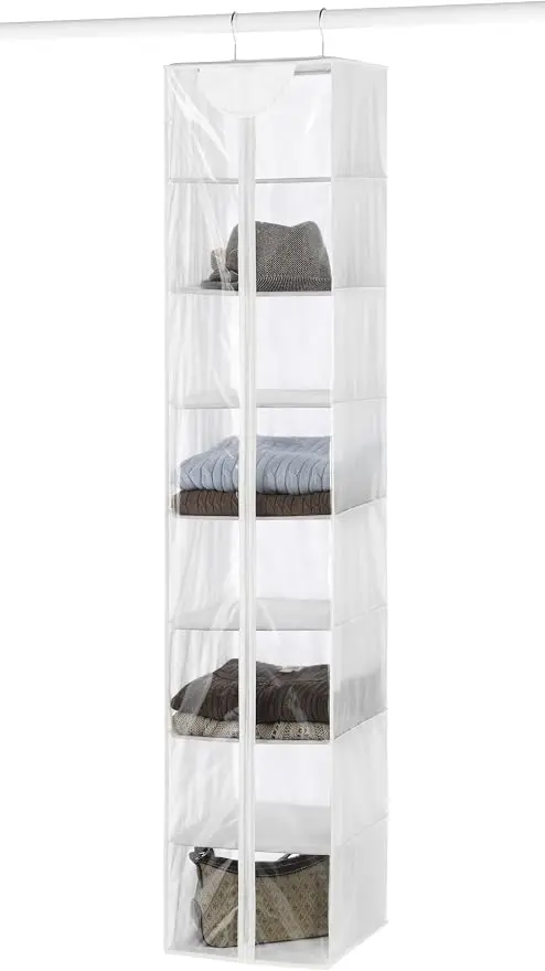 Crystal Clear Hanging Sweater Bag - White