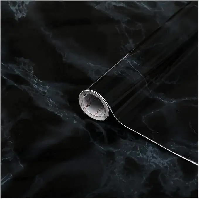 d-c-fix 346-8027 Decorative Self-Adhesive Film, Marble Black