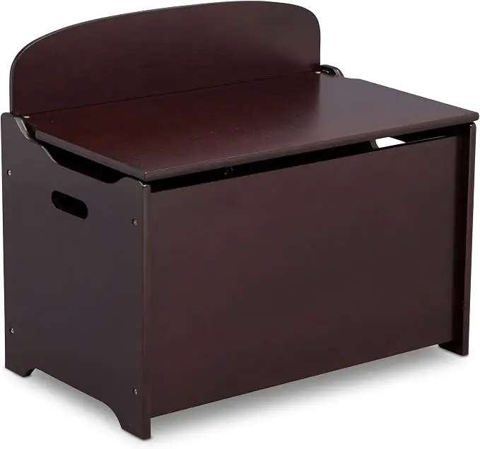 Delta Children MySize Deluxe Toy Box, Dark Chocolate