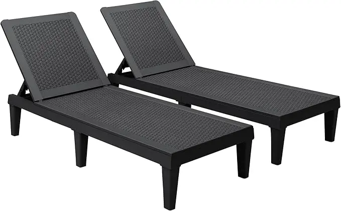 Devoko Outdoor Chaise Lounge Chair Set of 2