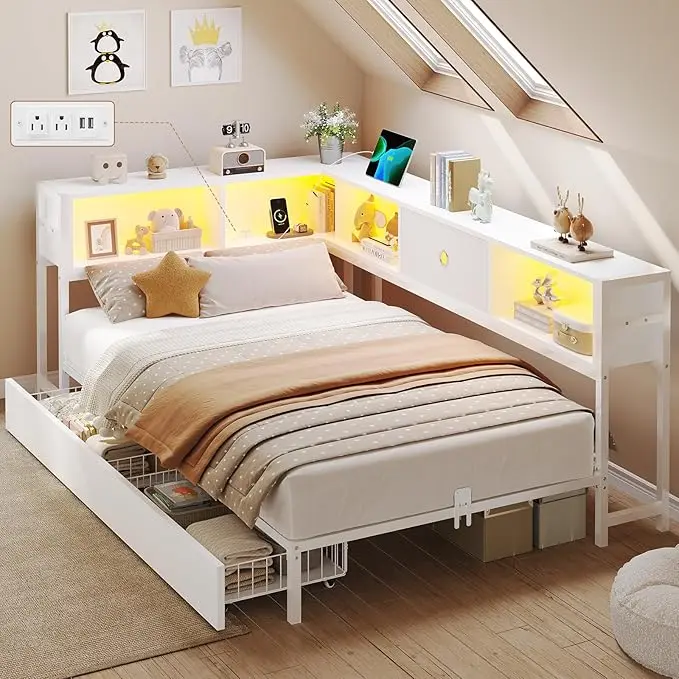 DICTAC Twin Corner Bed Frame