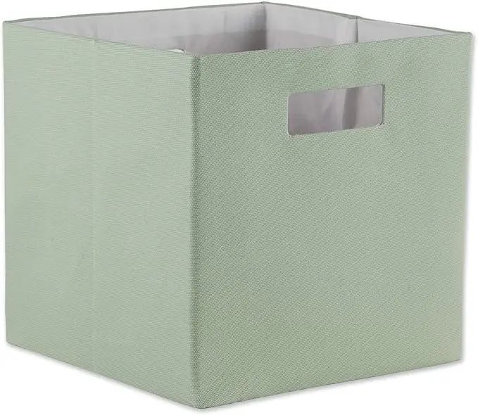 DII Collapsible Polyester Storage Cube, Solid, Lightweight and Durable, Small Square, 11x11x11, Mint