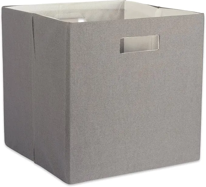 DII Poly-Cube Storage Collection Hard Sided, Collapsible Solid, Large, Gray