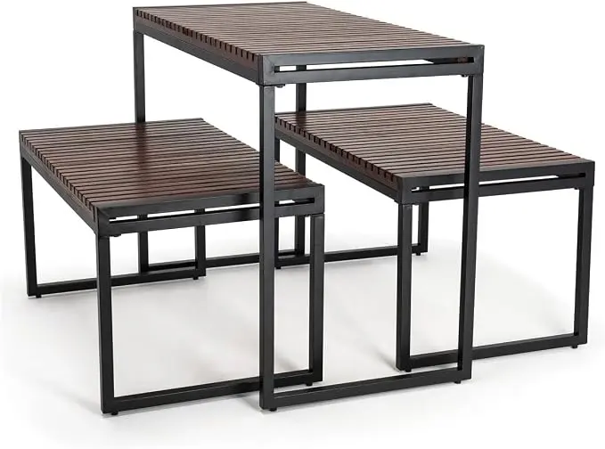 Displays2go Rustic Wooden Nesting Display Tables