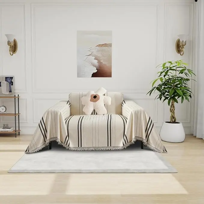 DREAMINGO Couch Cover for Armchair Reversible Chenille Chair Sofa Protector