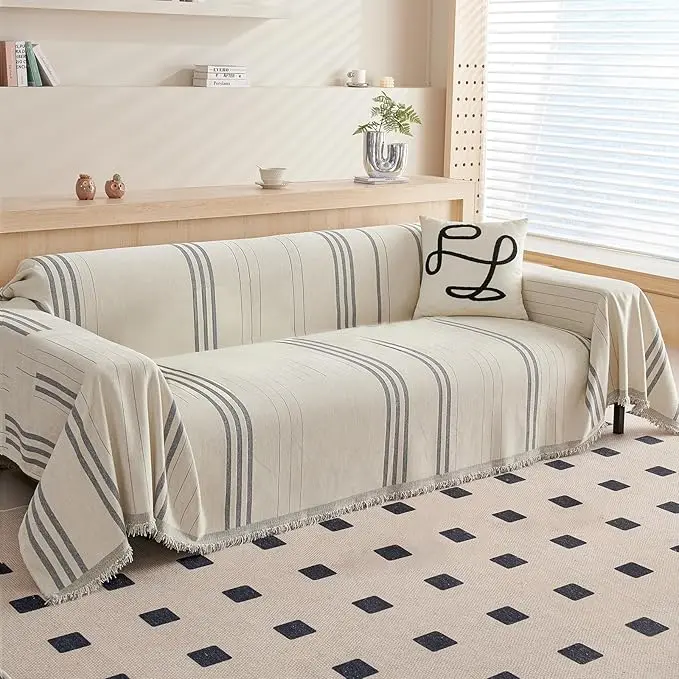 DREAMINGO Couch Cover Reversible Chenille 3 Seat Sofa Covers