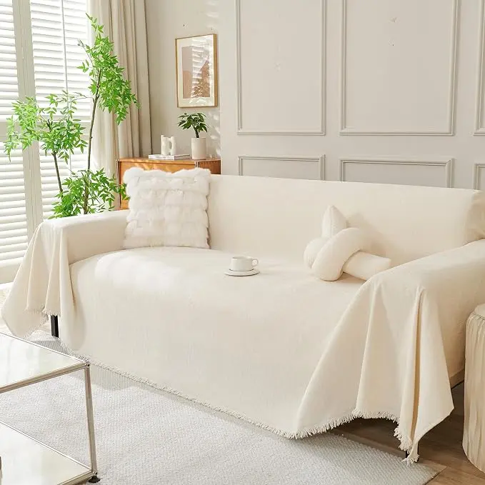 DREAMINGO Sofa Covers Washable Thick Chenille Couch Cover
