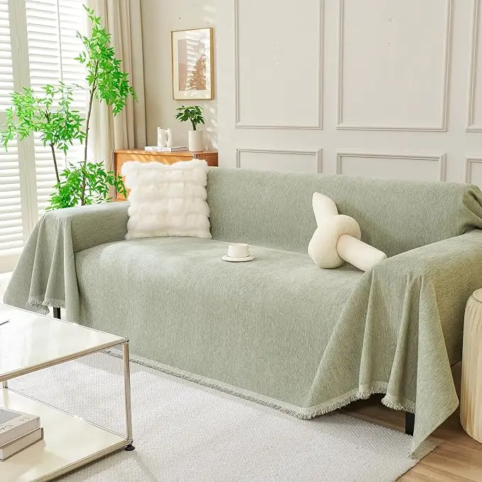 DREAMINGO Sofa Covers Washable Thick Chenille Couch Cover