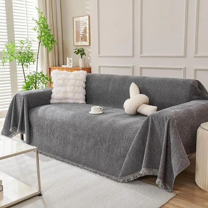 DREAMINGO Sofa Covers Washable Thick Chenille Couch Cover