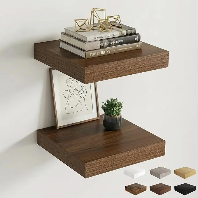 Dreamland Floating Shelves for Wall, Small Deep Floating Shelf Square Wall Shelf