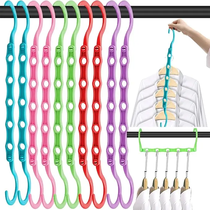 DUCOO Space Saving Hangers 10 Pack, Heavy Duty Magic Cascading Hanger Organizer