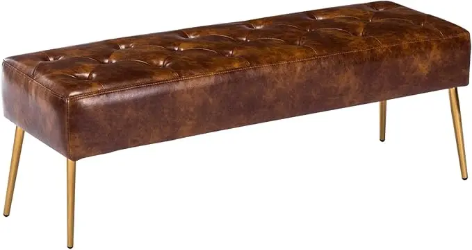 DUHOME Button-Tufted Ottoman Bench, Upholstered Bedroom Benches