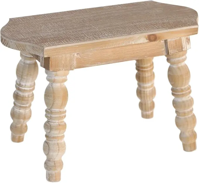 dwellington Wooden Bathroom Wood Foot Stool