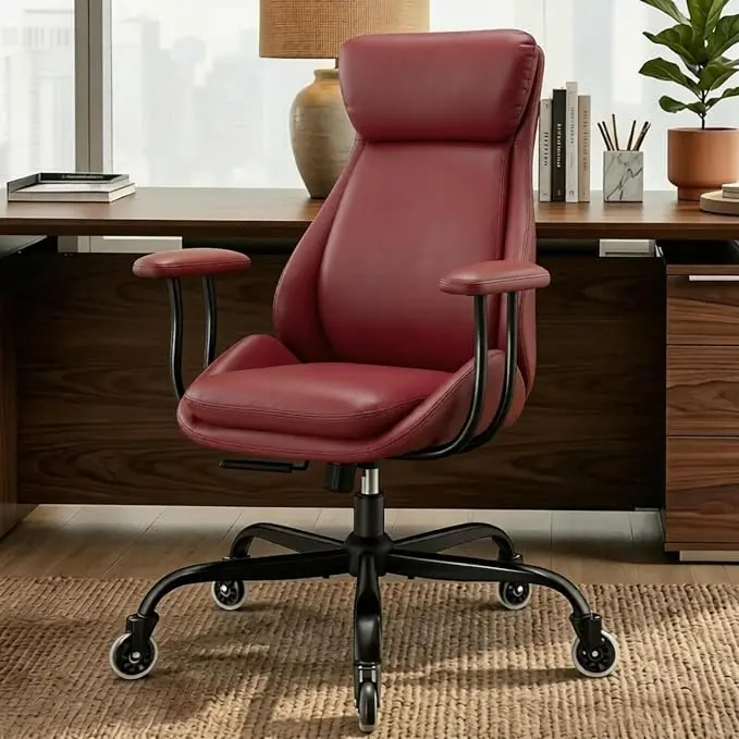 E-Motie Office Chair, Leather Desk Chair