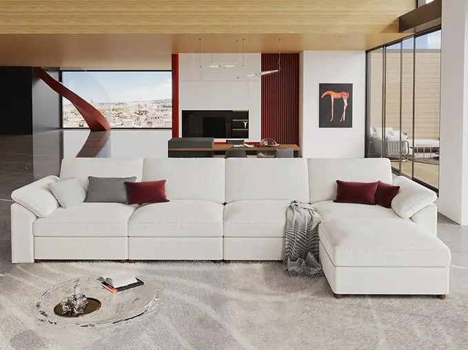 EASE MOOSE Extra Large Modular Sectional Sofa, Modern Oversized L Shape