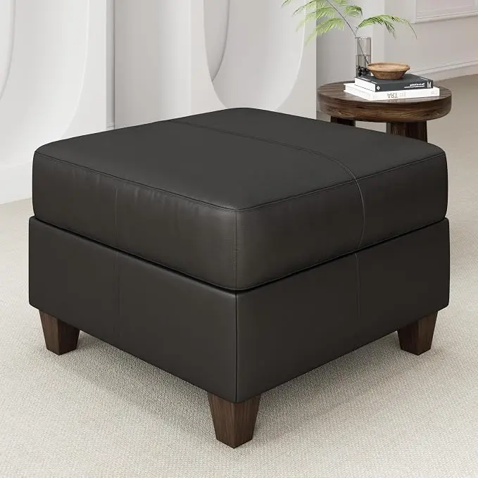 EASE MOOSE Faux Leather Square Ottoman Module