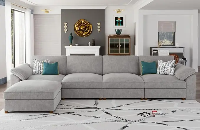 EASE MOOSE Oversized Modular Sectional Sofa, Modern Oversized L Shape Sectional