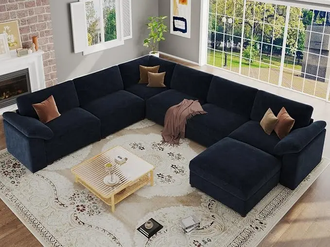 EASE MOOSE Oversized Sectional Modular Sofa, Modern Comfort L Shape Sectional