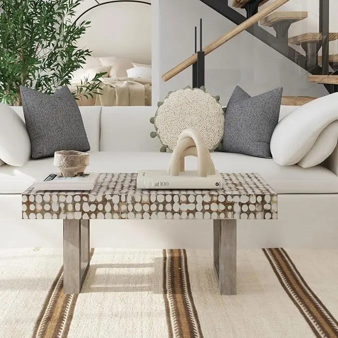 East at Main White Coffee Table – Handmade Accent Table