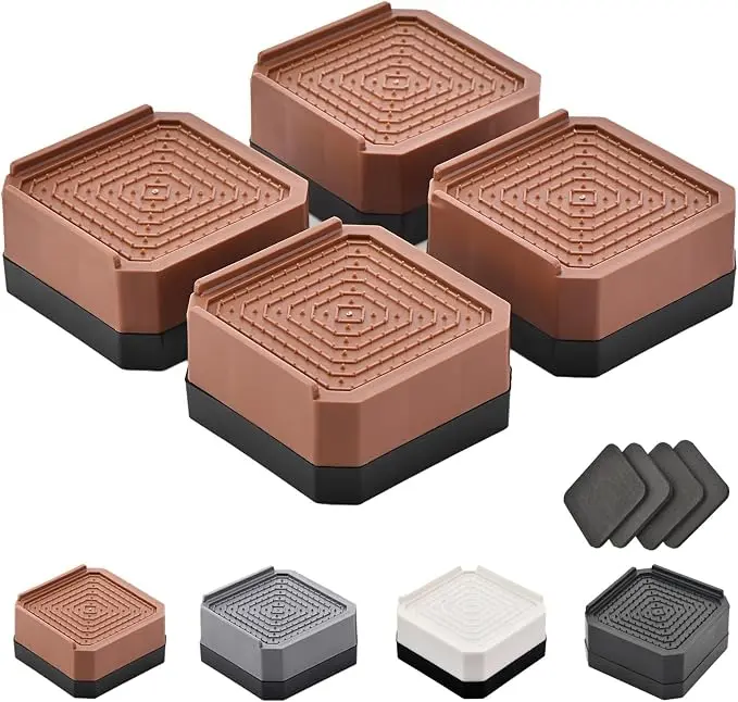 EclatBain Bed Risers Furniture Risers Heavy-Duty Rectangular Adjustable Block