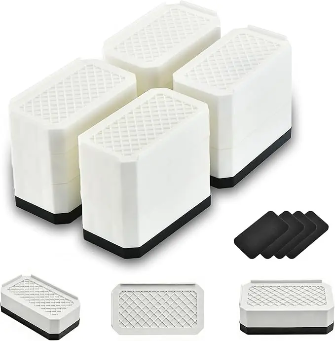 EclatBain Rectangle Bed Risers Furniture Risers Heavy-Duty Rectangular