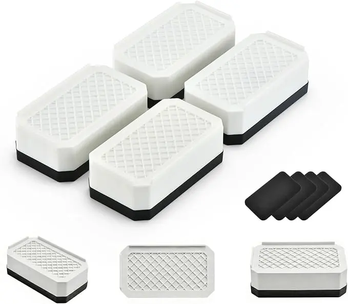 EclatBain Rectangle Bed Risers Furniture Risers Heavy-Duty Rectangular