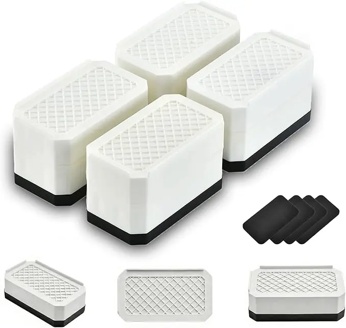 EclatBain Rectangle Bed Risers Furniture Risers Heavy-Duty Rectangular