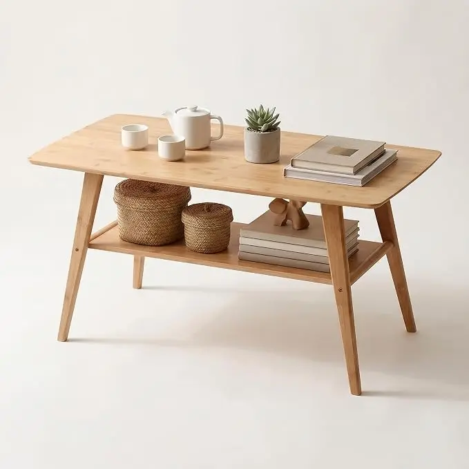 Eco-Friendly Natural Bamboo Coffee Table