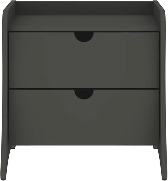Eco Friendly Nightstand in Charcoal Gray Made from Sustainable Materials