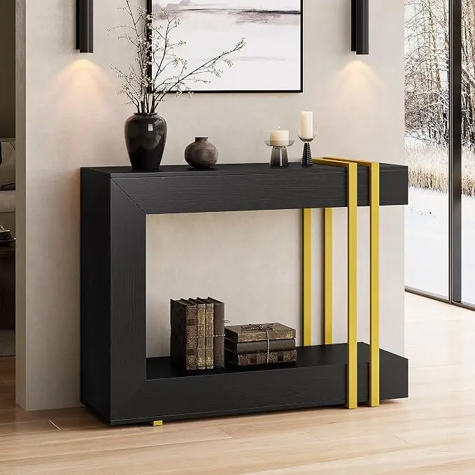 Einhomn 42.5" Console Table Behind Couch, 2-Tier Narrow Entryway Table