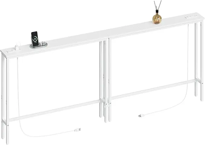 ELYKEN 2 Pack 5.9" Narrow Console Sofa Table
