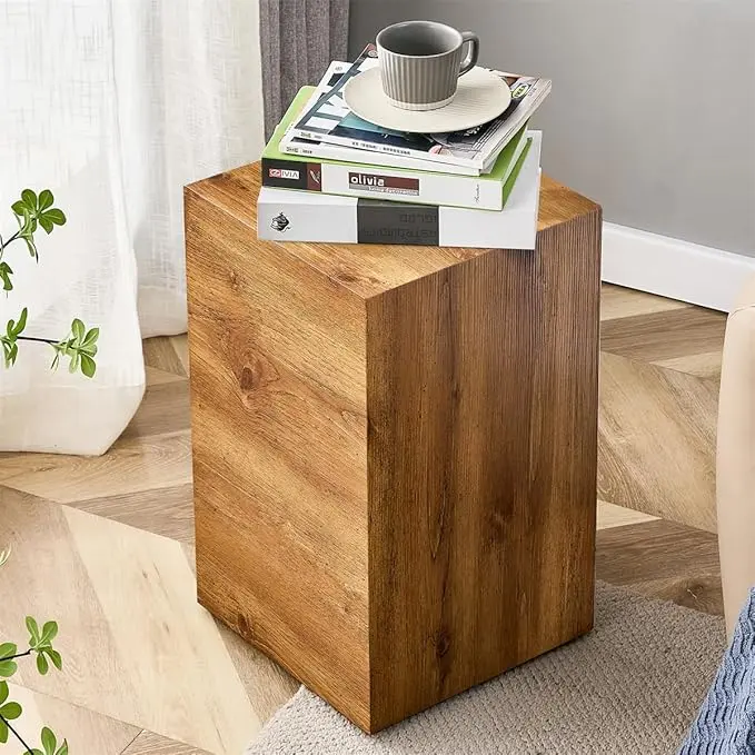 End Table, Side Table Living Room Table, Modern Sofa Couch Table, Faux Marble